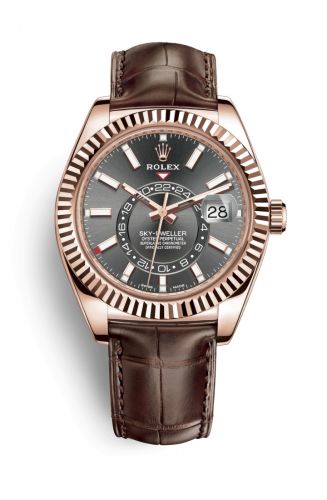 Uhrenbeweger für Uhr Rolex Sky-Dweller Sky-Dweller Everose / Dark Rhodium / Alligator