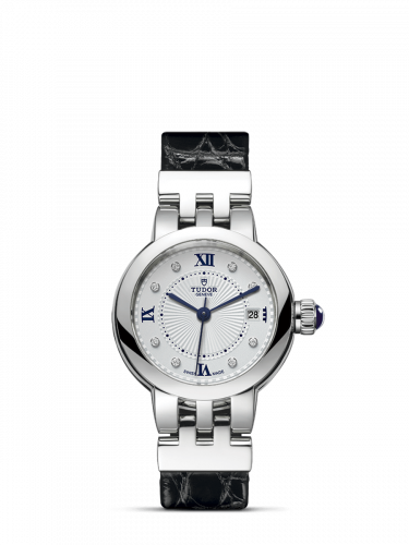 Remontoir à montres pour montre Tudor Clair de Rose Clair de Rose 26 Stainless Steel / Argent-Diamond / Alligator