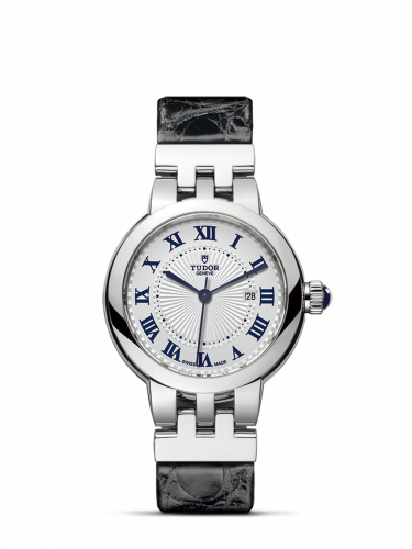 Remontoir à montres pour montre Tudor Clair de Rose Clair de Rose 30 Stainless Steel / Argent-Roman/ Alligator