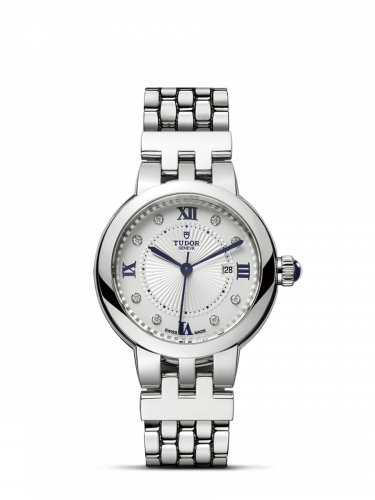 Remontoir à montres pour montre Tudor Clair de Rose Clair de Rose 30 Stainless Steel / Argent-Diamond / Bracelet