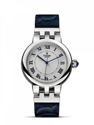 Remontoir à montres pour montre Tudor Clair de Rose Clair de Rose 34 Stainless Steel / Argent-Roman/ Fabric