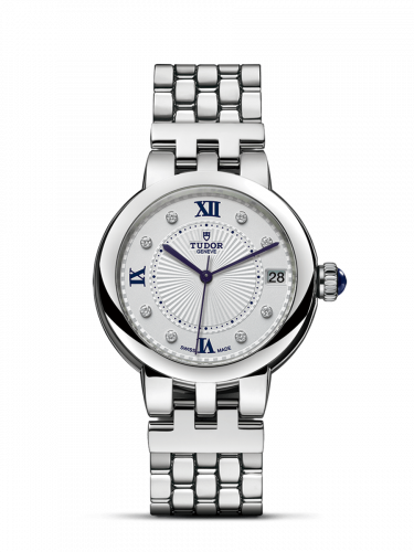 Remontoir à montres pour montre Tudor Clair de Rose Clair de Rose 34 Stainless Steel / Argent-Diamond / Bracelet