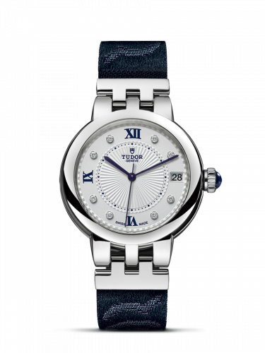 Remontoir à montres pour montre Tudor Clair de Rose Clair de Rose 34 Stainless Steel / Argent-Diamond / Fabric