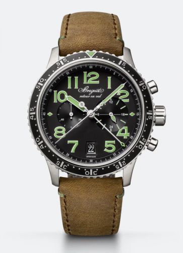 Uhrenbeweger für Uhr Breguet Pilot Type XXI 3815 Titanium / Black - Green