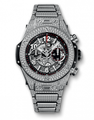 Remontoir à montres pour montre Hublot Big Bang Big Bang Unico 45 Titanium / Pavé / Bracelet