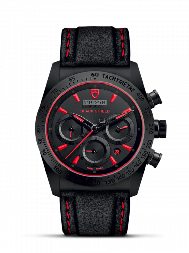 Remontoir à montres pour montre Tudor Fastrider Fastrider Noire Shield Ceramic / Noire-Red / Leather