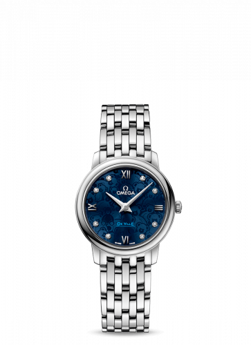 Watch Winder for watch Omega De Ville De Ville Prestige Quartz 27.4 Stainless Steel / Blue / Bracelet / Orbis