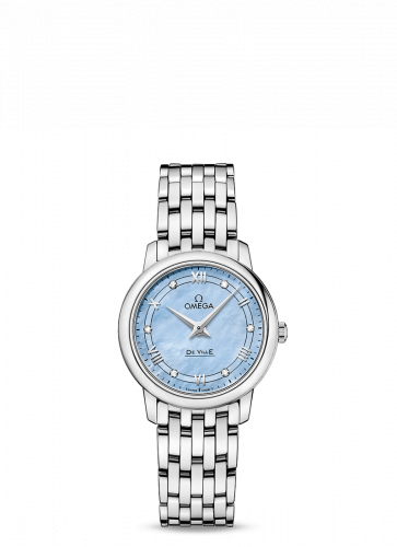 Watch Winder for watch Omega De Ville De Ville Prestige Quartz 27.4 Stainless Steel / Vintage - Blue MOP / Bracelet