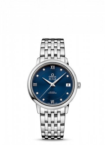 Watch Winder for watch Omega De Ville De Ville Prestige Co-Axial 32.7 Stainless Steel / Blue / Stainless Steel