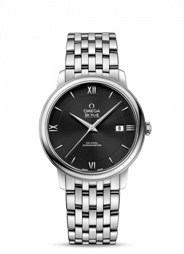 Watch Winder for watch Omega De Ville De Ville Prestige Co-Axial 39.5 Stainless Steel / Black / Bracelet