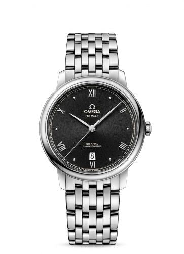Watch Winder for watch Omega De Ville De Ville Prestige Co-Axial 39.5 Stainless Steel / Black Sunburst / Bracelet