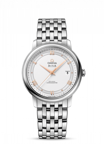 Watch Winder for watch Omega De Ville De Ville Prestige Co-Axial 39.5 Stainless Steel / Vintage Silver / Bracelet