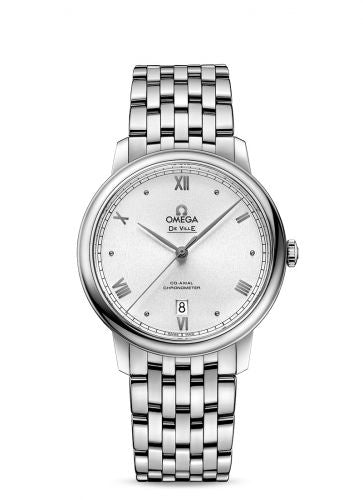 Watch Winder for watch Omega De Ville De Ville Prestige Co-Axial 39.5 Stainless Steel / Silver Sunburst / Bracelet