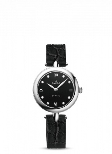 Watch Winder for watch Omega De Ville De Ville Prestige Dewdrop Quartz 27.4 Stainless Steel / Black