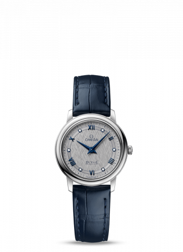 Watch Winder for watch Omega De Ville De Ville Prestige Quartz 27.4 Stainless Steel / Vintage Grey Silk