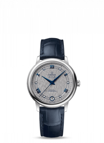 Watch Winder for watch Omega De Ville De Ville Prestige Co-Axial 32.7 Stainless Steel / Vintage Grey Silk