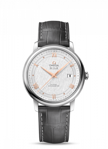 Watch Winder for watch Omega De Ville De Ville Prestige Co-Axial 39.5 Stainless Steel / Vintage Silk Silver