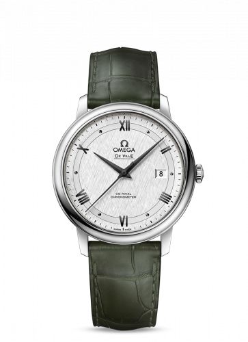 Watch Winder for watch Omega De Ville De Ville Prestige Co-Axial 39.5 Stainless Steel / Vintage Silver Silk