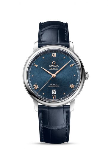 Watch Winder for watch Omega De Ville De Ville Prestige Co-Axial 39.5 Stainless Steel / Blue Sunburst