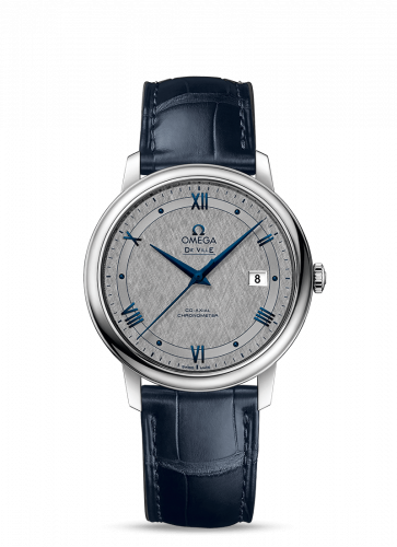 Watch Winder for watch Omega De Ville De Ville Prestige Co-Axial 39.5 Stainless Steel / Vintage Grey Silk / Bracelet