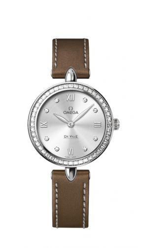 Watch Winder for watch Omega De Ville De Ville Prestige Dewdrop Quartz 27.4 Stainless Steel / Silver / Diamond