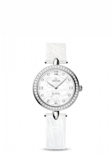 Watch Winder for watch Omega De Ville De Ville Prestige Dewdrop Quartz 27.4 Stainless Steel / MOP / Diamond