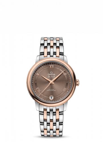 Watch Winder for watch Omega De Ville De Ville Prestige Co-Axial 32.7 Stainless Steel / Red Gold / Brown / Bracelet