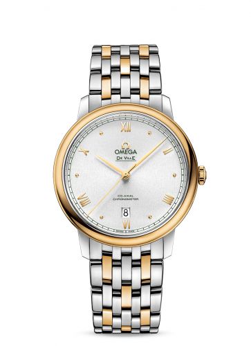 Watch Winder for watch Omega De Ville De Ville Prestige Co-Axial 39.5 Stainless Steel / Yellow Gold / Silver Sunburst / Bracelet