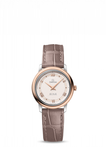 Watch Winder for watch Omega De Ville De Ville Prestige Quartz 27.4 Stainless Steel / Red Gold / Vintage White