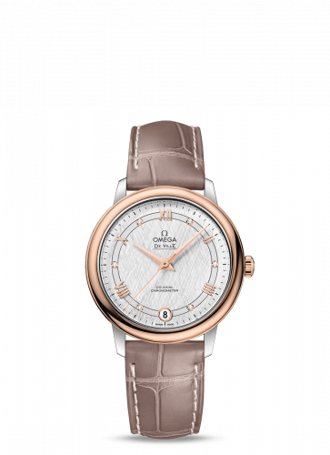 Watch Winder for watch Omega De Ville De Ville Prestige Co-Axial 32.7 Stainless Steel / Red Gold / Vintage Silver Silk