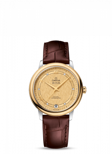 Watch Winder for watch Omega De Ville De Ville Prestige Co-Axial 32.7 Stainless Steel / Yellow Gold / Vintage Champagne Silk