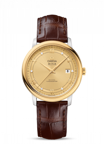 Watch Winder for watch Omega De Ville De Ville Prestige Co-Axial 39.5 Stainless Steel / Yellow Gold / Vintage Champagne