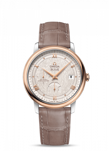 Watch Winder for watch Omega De Ville De Ville Prestige Co-Axial 39.5 Power Reserve Stainless Steel / Red Gold / Vintage Silver Silk