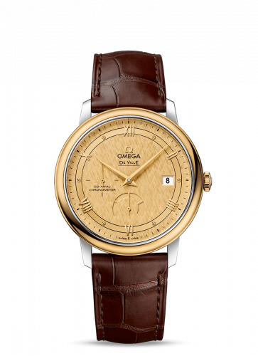 Watch Winder for watch Omega De Ville De Ville Prestige Co-Axial 39.5 Power Reserve Stainless Steel / Yellow Gold / Vintage Champagne Silk