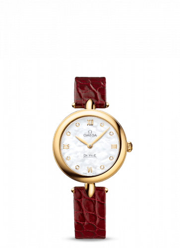 Watch Winder for watch Omega De Ville De Ville Prestige Dewdrop Quartz 27.4 Yellow Gold / MOP