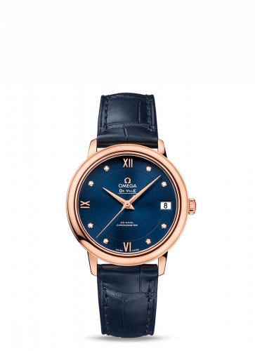 Watch Winder for watch Omega De Ville De Ville Prestige Co-Axial 32.7 Red Gold / Blue