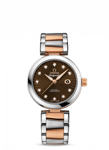 Watch Winder for watch Omega LadyMatic LadyMatic Co-Axial 34 Stainless Steel / Red Gold / Brown / Bracelet