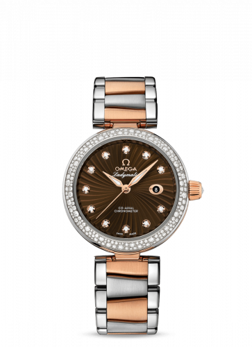 Watch Winder for watch Omega LadyMatic LadyMatic Co-Axial 34 Stainless Steel / Red Gold / Diamond / Brown / Bracelet