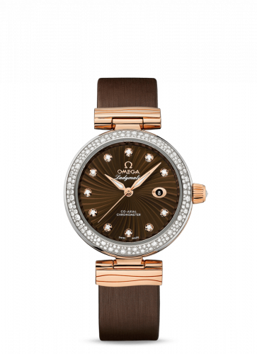 Watch Winder for watch Omega LadyMatic LadyMatic Co-Axial 34 Stainless Steel / Red Gold / Diamond / Brown