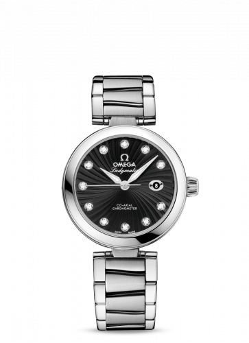 Watch Winder for watch Omega LadyMatic LadyMatic Co-Axial 34 Stainless Steel / Black / Bracelet