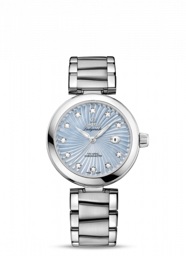 Watch Winder for watch Omega LadyMatic LadyMatic Co-Axial 34 Stainless Steel / Blue MOP / Bracelet