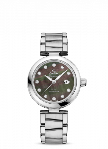 Watch Winder for watch Omega LadyMatic LadyMatic Co-Axial 34 Stainless Steel / Brown MOP / Bracelet