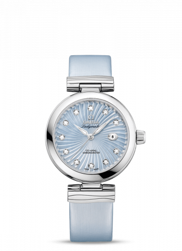 Watch Winder for watch Omega LadyMatic LadyMatic Co-Axial 34 Stainless Steel / Blue MOP