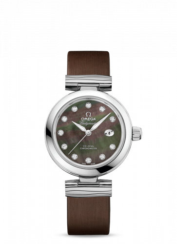 Watch Winder for watch Omega LadyMatic LadyMatic Co-Axial 34 Stainless Steel / Brown MOP