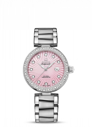 Watch Winder for watch Omega LadyMatic LadyMatic Co-Axial 34 Stainless Steel / Diamond / Pink MOP / Bracelet