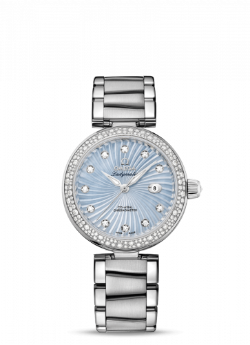 Watch Winder for watch Omega LadyMatic LadyMatic Co-Axial 34 Stainless Steel / Diamond / Blue MOP / Bracelet