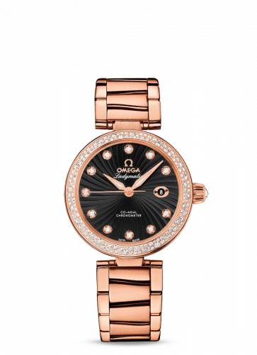 Watch Winder for watch Omega LadyMatic LadyMatic Co-Axial 34 Red Gold / Diamond / Black / Bracelet