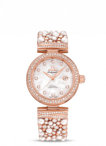 Watch Winder for watch Omega LadyMatic LadyMatic Co-Axial 34 Sedna Gold / Pearls and Diamonds