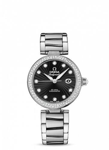 Watch Winder for watch Omega LadyMatic LadyMatic Co-Axial 34 Stainless Steel Diamond / Black / Bracelet