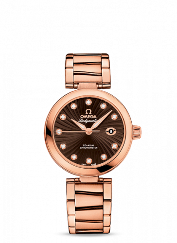 Watch Winder for watch Omega LadyMatic LadyMatic Co-Axial 34 Red Gold / Brown / Bracelet